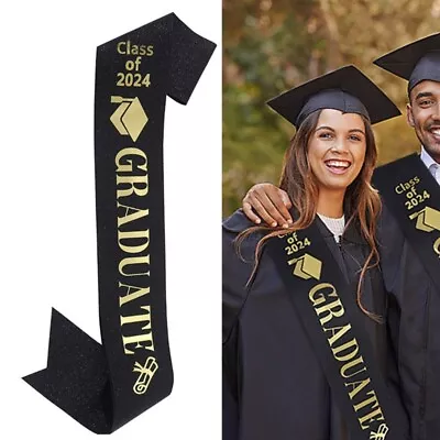 College Teens Plain Graduation Stole Sash Suit Graduation Gown For Academic • £4.45
