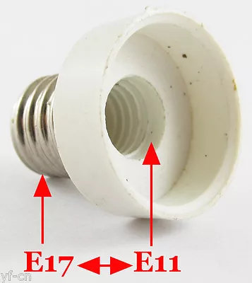 1pc E17 Male To E11 Female Base LED Light Bulb Adapter Holder Socket Converter • $1.74