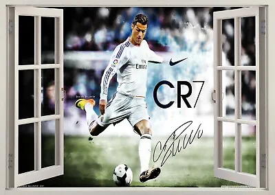 £8.95 • Buy Cristiano Ronaldo Football Real Madrid Bedroom Art Wall View Sticker Poster 5-47