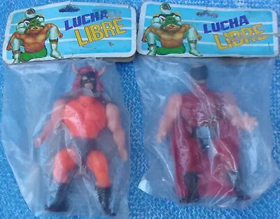 5  Lucha Libre Action Figure Lot MIP MOTU KO Wrestling Luchadors Wrestlers • $81.41