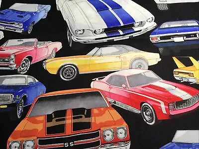 Fabric Muscle Cars 1 Yard Piece • $11