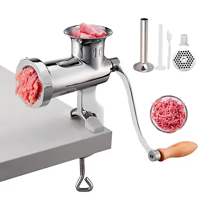 VEVOR Manual Meat Mincer Grinder Sausage Maker Hand Operated Heavy Duty W/ Clamp • £50.75