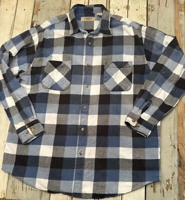 Vintage BIG MAC Workwear Shirt Men Size XL Brown Plaid Button Up Pocket Work 80s • $16