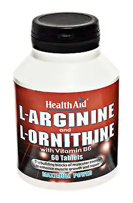 Health Aid L-Arginine And L-Ornithine With Vitamin B6 60's • £20.99