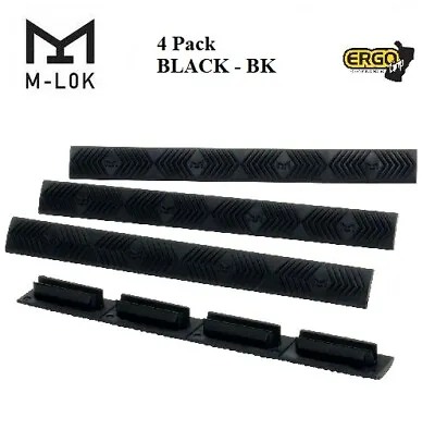 Ergo M-LOK WedgeLok Panels 4-Slot MLOK Rail Handguard Covers - BLACK -4 Pack NEW • $23.36