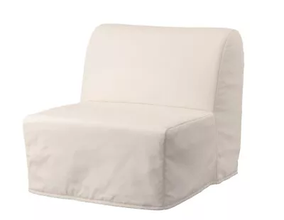 Ikea Chair-bed Ransta Natural (LYCKSELE LÖVÅS) Cream Becomes Single Bed • £150