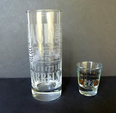 Tall Boy Jack Daniels Tennessee Whisky Glass Hand Crafted Barrel & No7 Shot Glas • £7.67