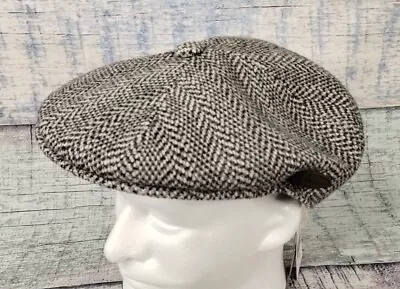 Kangol Heritage Mens 75th Anniv Wool Herringbone 504 Newsboy Hat Flat Cap - XL • $49.99