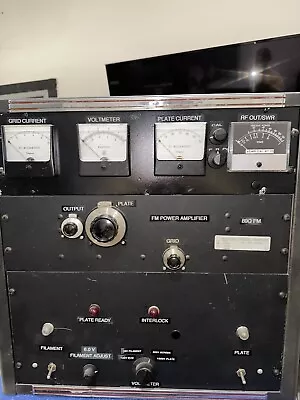 Vintage FM Radio Tube Power Transmitter Pulled From Pirate Radio Station • $2000