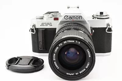 Canon AV-1 35mm SLR Film Camera Silver W/ NFD 35-70mm F/4 Lens Kit [Excellent • £123.46