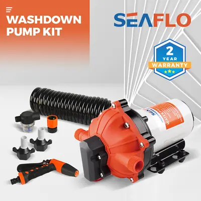 $199 • Buy SEAFLO 70PSI Deck Washdown Pump Kit For Boat Caravan Yacht Wash Pump 12V 5GPM