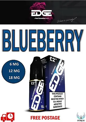 Edge Blueberry Flavour E Liquid Vape Juice 10ml X 3 10 15 CHEAP FREEPOST • £5.99