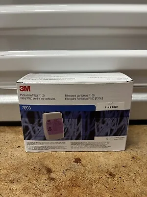 -BOX Of 12- BOX 3M 7093 P100 Replacement Respirator Cartridge Filter EXP 06/2025 • $19.90