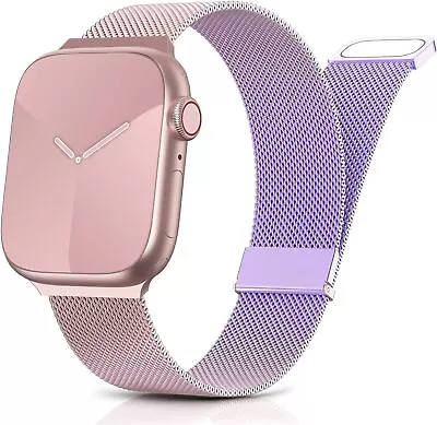 Adjustable Metal Strap Compatible With Apple Watch Straps 42mm 44mm 45mm 49mm UK • £6.99