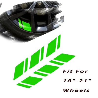 Green For 18 -21  Wheels Wheel Rim Vinyl Decal Sticker Hash Mark Stripe Overlay • $3.99