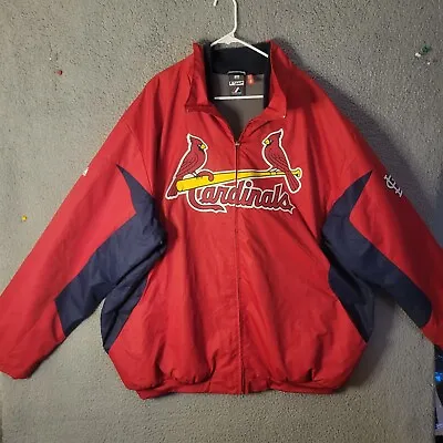 Majestic MLB Authentic St. Louis Cardinals THERMA BASE Jacket Men's 5XL Red Coat • $79.99