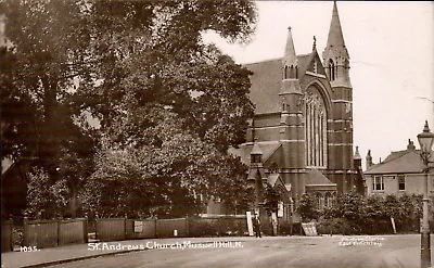 Muswell Hill Near East Finchley. St Andrew's Church # 1095 By Clarke E.Finchley • £13.50