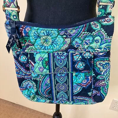 Vera Bradley Blue Rhapsody Olivia Crossbody Bag Quilted Floral Paisley As Is • $29.99