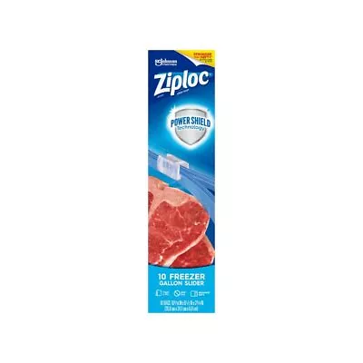  Ziploc Slider Freezer Bags - 1 Gallons - 10 Count • £9.50