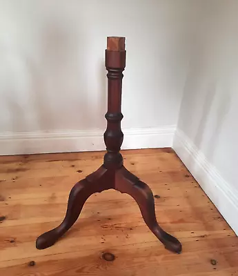 Antique Solid Mahogany Pedestal Table Stand • £25