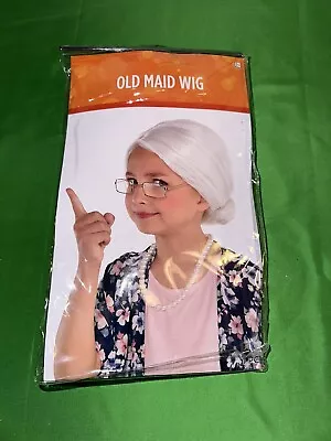 Old Maid Wig Halloween Theater Dress Up Grandma Mom Gray Hair • $10