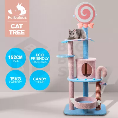 Furbulous 1.52m Lollipop Candy Cat Tree Condo Tower Scratcher Scratching Post   • $119.95