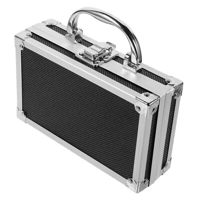  Portable Tool Storage Holder Metal Briefcase Travel Shockproof Box • £16.63