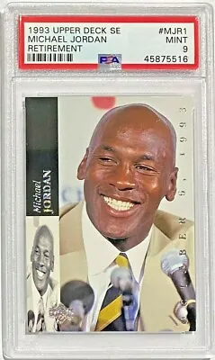 Michael Jordan 1993 Upper Deck SE Retirement #MJ1 PSA Mint 9 45875516 • $149.99