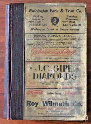 1929 Indianapolis Directory R. L. Polk Antique Phone Book Ads Vonnegut Hardware • $39.95