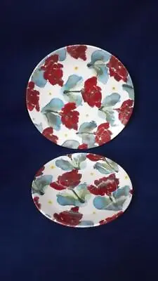 Janice Tchalenko / Poole Pottery Poppy 11  Dinner Plates & 9  Dessert Plate -exc • £20