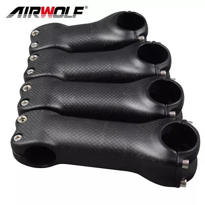 AIRWOLF 3K Full Carbon Fiber Bike Stem Road Mtb Bicycle Stems 31.8*70-130mm • $10.99