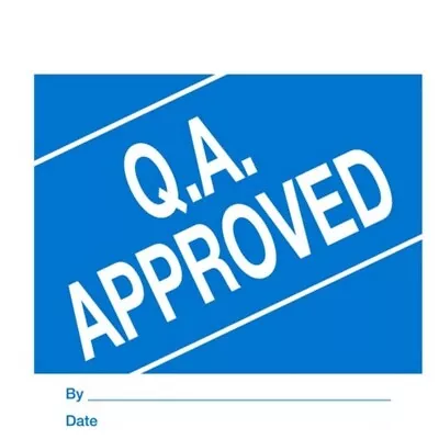 4  X 4  Q.A. Approved Labels (500 Per Roll) • $37.15