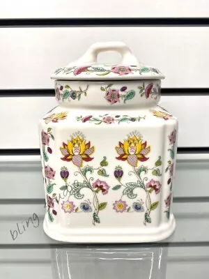 Minton Canister Floral Air Tight Storage Jar Container Fine Bone China • £34.99