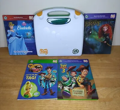 🎼 Leap Frog Tag Learning System Case & 4 Books Toy Story Cinderella - Brave 📚 • £15