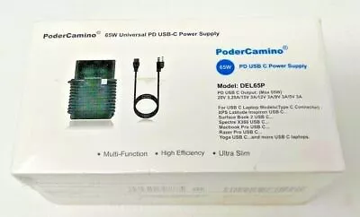 NEW PoderCamino 65w Universal PD USB-C Power Supply DEL65P Free Shipping! • $21.95