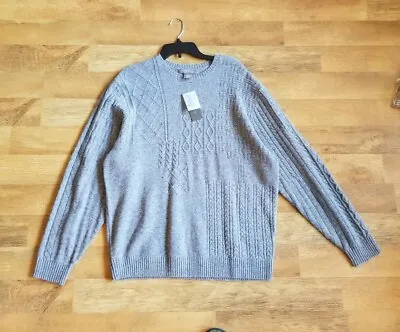 DANIEL CREMIEUX Greyish Blue Large L DONEGAL EXTRA FINE MERINO WOOL Sweater • $20
