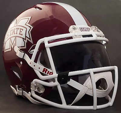 *CUSTOM* MISSISSIPPI STATE BULLDOGS NCAA Riddell Speed AUTHENTIC Football Helmet • $339.99