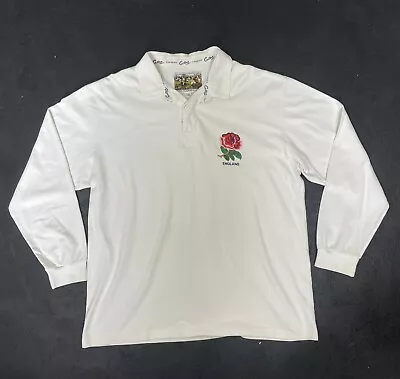 England Rugby Shirt Cotton Traders Classics Heavy Longsleeve Size XL • £10