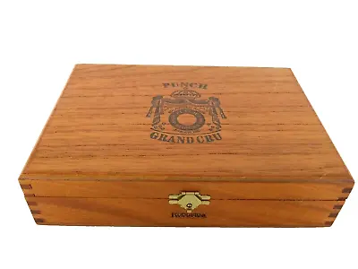 Vintage Punch Grand Cru Robustos Wooden Dovetailed Hinged Cigar Box W Divider • $15.95