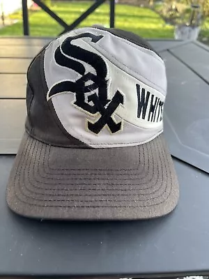 Chicago White Sox Vintage 90's Twins Enterprise Swirl Snapback Cap Hat Faded • $25