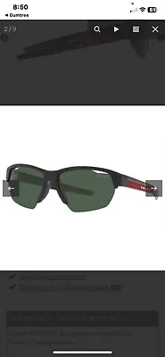 $180 • Buy Brand New Prada Sport Sunglasses Ps O3ys 18g 06u Black/green Tuning Men Polorise
