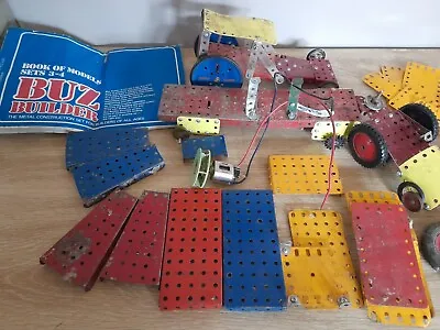Meccano And Buz Builder Construction Set With Old Book Of Modules VIntage • $250