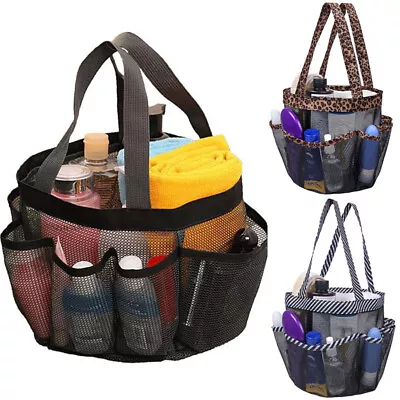 Portable Mesh Shower Caddy Organizer Storage Basket Travel Tote Bath Gym Bag AU • $13.16