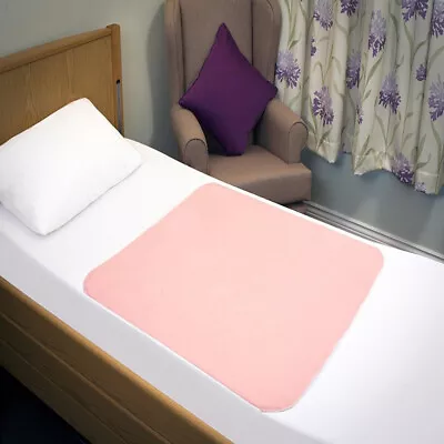 Washable Bed Protector/Pad Without Tucks 85x90cms 33½  X 35½  Pack Of 2 Pink • £16.50