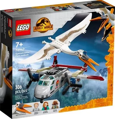 LEGO Jurassic World: Quetzalcoatlus Plane Ambush 76947 (Retired) New Free Post • $90