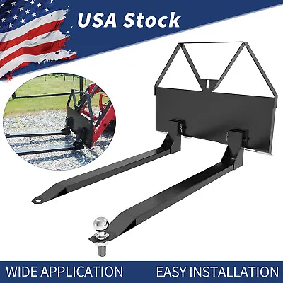 46'' Inch Pallet Fork Attachment Tractor Skid Steer Quick Tach 2600 Lbs Capacity • $297.99