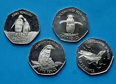 FALKLAND 🇫🇰 2020 Coins 50 P 🐧PENGUIN 50 Pence * 4 British Coin Set • £13.70