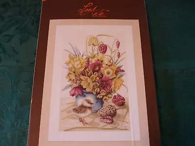 Lanarte Cross Stitch Kit- Flowers & Lapwing- Marjolein Bastin- Unused • $22.50