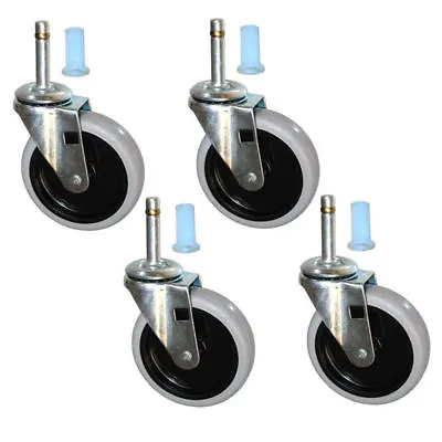 Genuine Rubbermaid 3424L6 Replacement Swivel Caster 4  Wheel Set Of 4 • $59