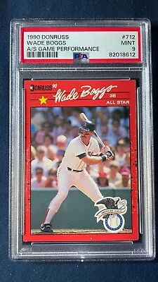1990 Donruss #712 - HOF Wade Boggs Boston Red Sox PSA 9 • $0.99